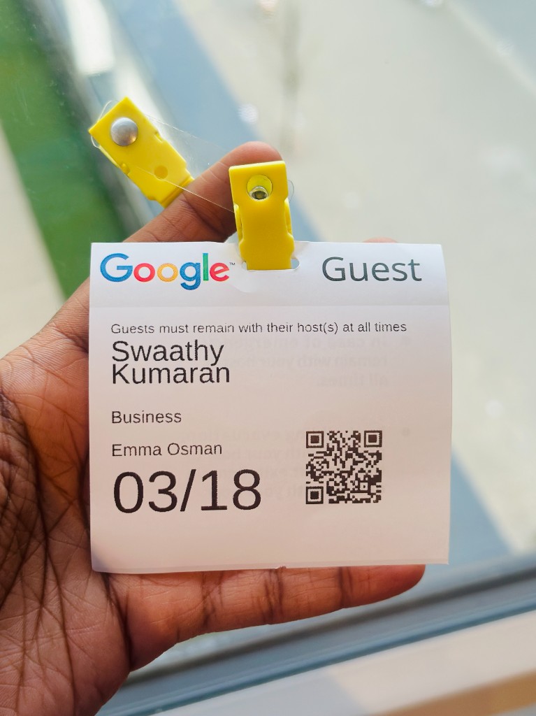 Google London guest badge
