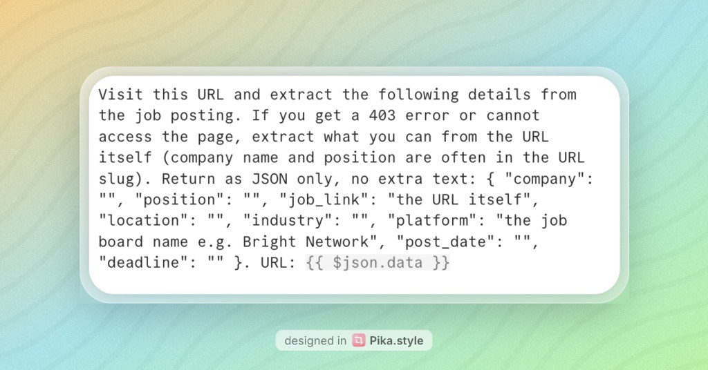 AI node and the prompt